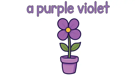 A Purple Violet Coloring Page