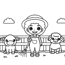 Rancher Girl Coloring Page