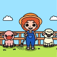 Rancher Girl Coloring Page