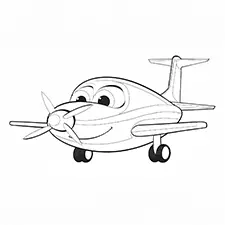 Red Airplane Coloring Pages Black & White