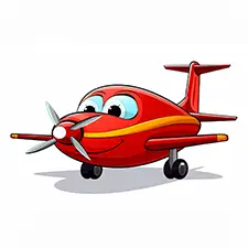 Red Airplane Coloring Pages