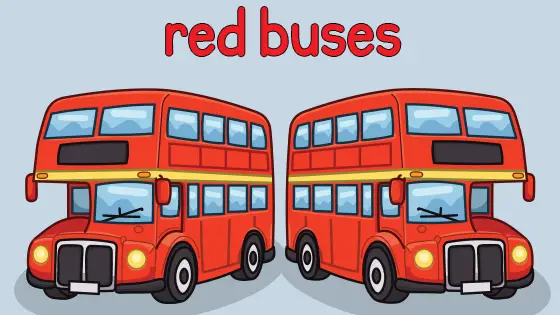 Red Buses Printable