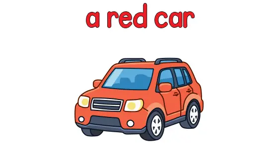 A Red Car Printable
