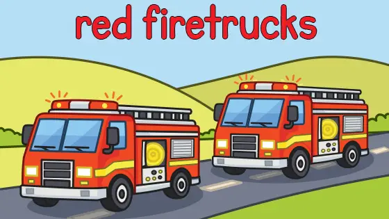 Red Firetrucks Printable