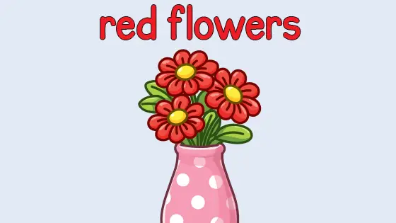 Red Flowers Printable