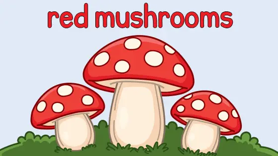 Red Mushrooms Printable