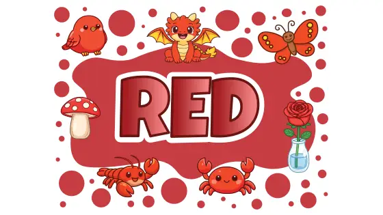 Red Things In Nature Printable