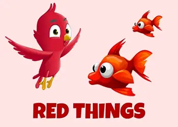 Red Things - Red birds and red fish