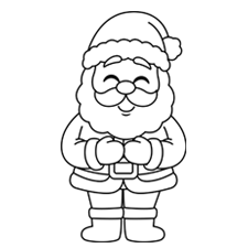 Relaxed Santa Coloring Page