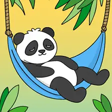 Resting Panda Coloring Page