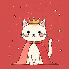 Royal Cat Coloring Sheet