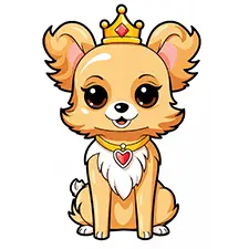 Royal Dog Coloring Page