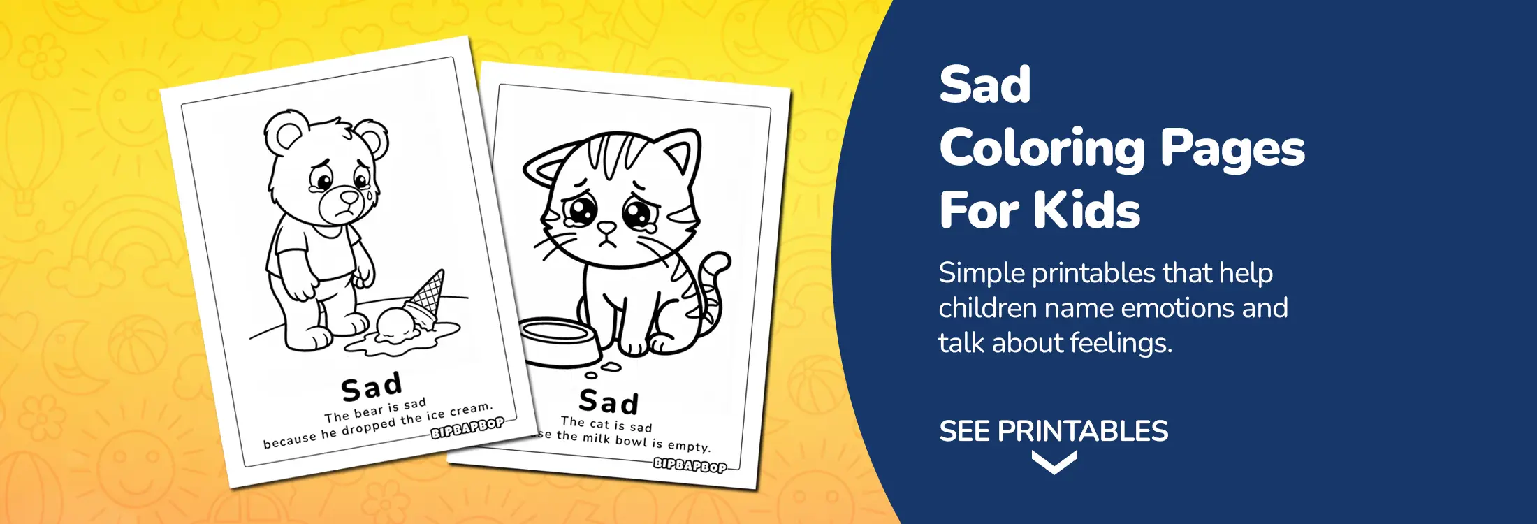 Sad Emotion Coloring Pages