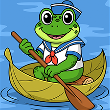 Sailor Frog Coloring Page