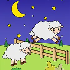 Sheep Jumping Over The Fence Coloring Page