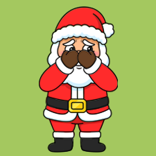 Shy Santa Printable