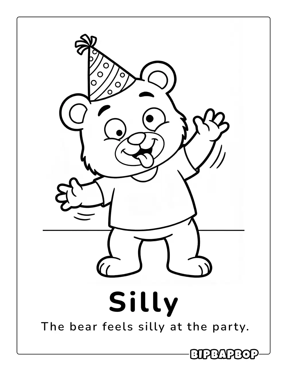 A bear being silly at a party