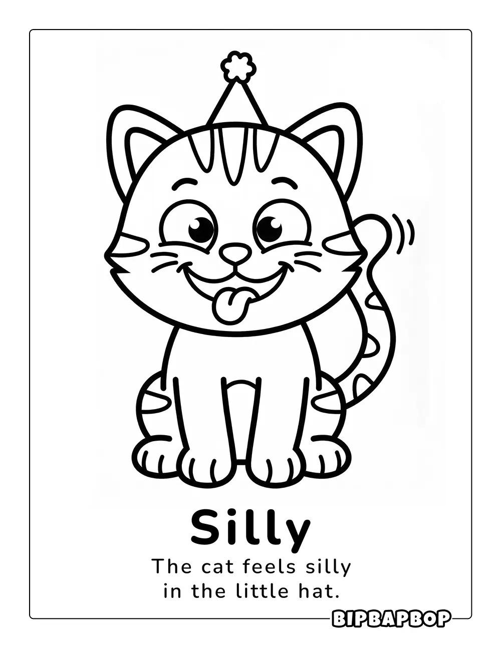 A silly kitten in a little party hat