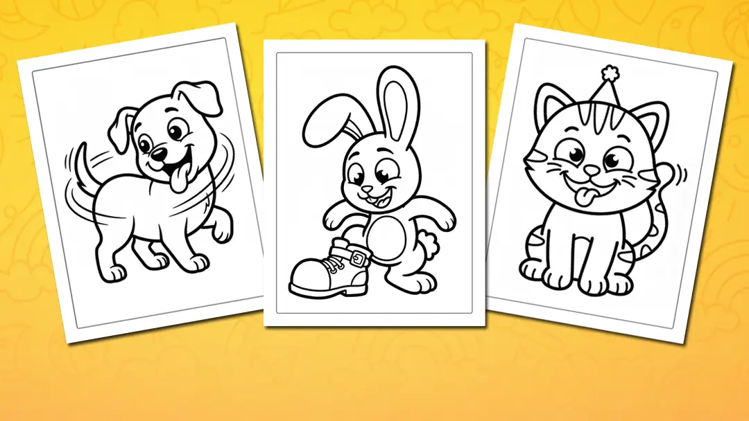 Silly coloring pages for kids — free printables about playful moments