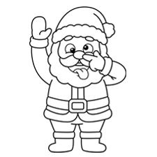 Silly Santa Coloring Page