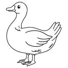 Simple Goose Coloring Sheet