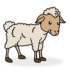 Simple Sheep Coloring Page