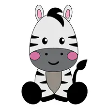 Cute Zebra Coloring Page