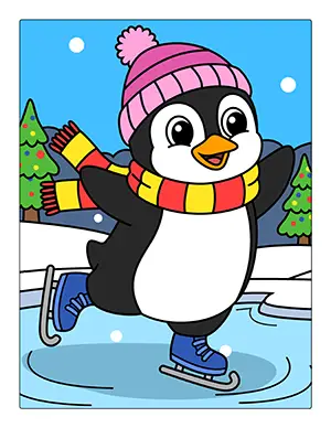 skating penguin