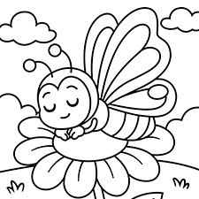 Sleeping Butterfly Coloring Page