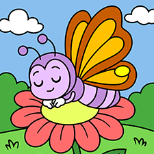 Sleeping Butterfly Printable