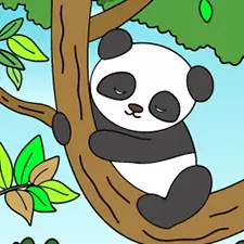 Sleeping Panda Coloring Page