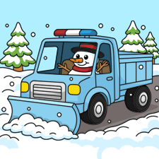 Snow Plow Truck Printable