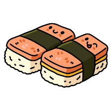 Spam Musubi Coloring Page