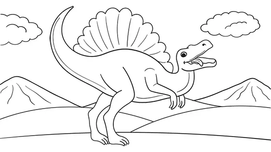 Spinosaurus Coloring Pages Free PDF Download