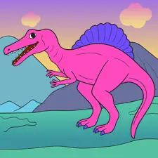 Spinosaurus Colouring Pages For Kids