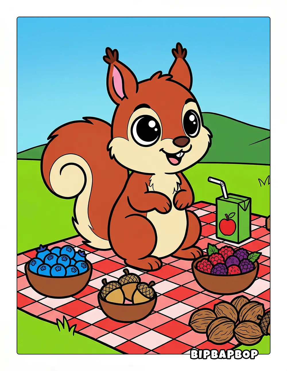 Squirrel Picnic Printable