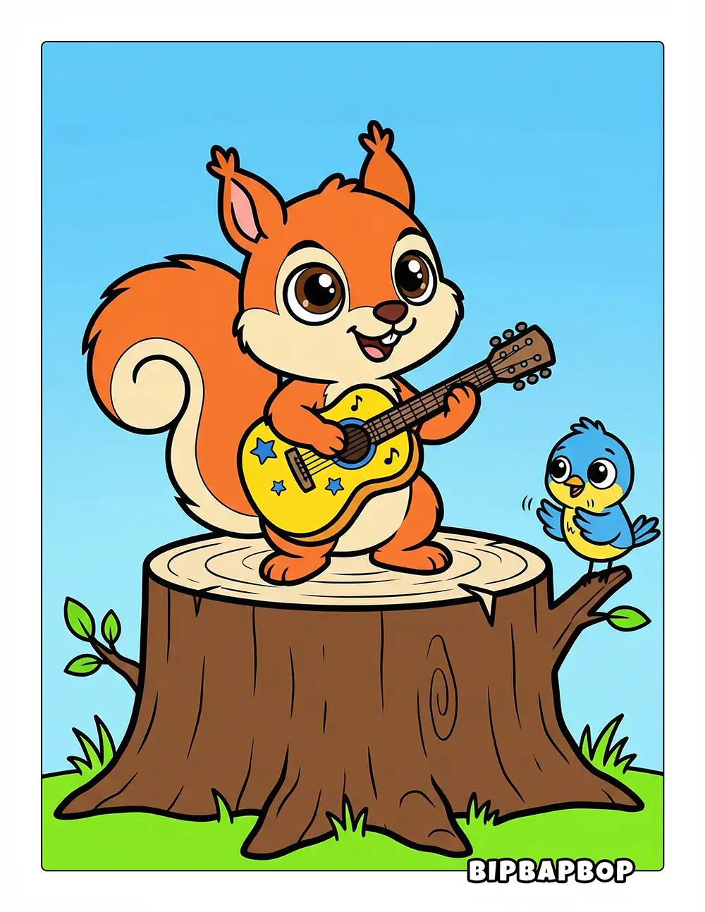Rockstar Squirrel Printable