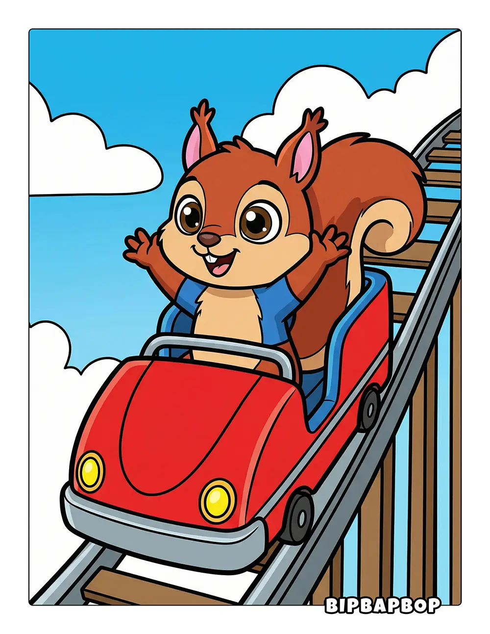 Rollercoaster Squirrel Printable