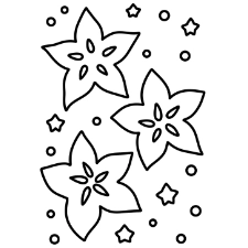 Star Fruit Coloring Page
