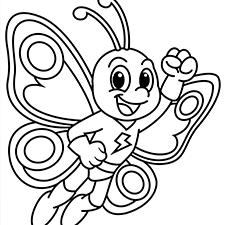Superhero Butterfly Coloring Page