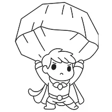 Superhero Lifting A Boulder Coloring Page