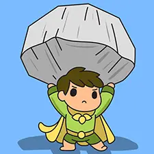 Superhero Lifting A Boulder Coloring Page