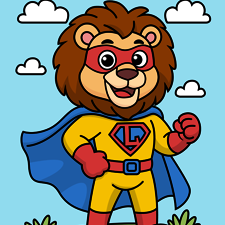 Superhero Lion Printable