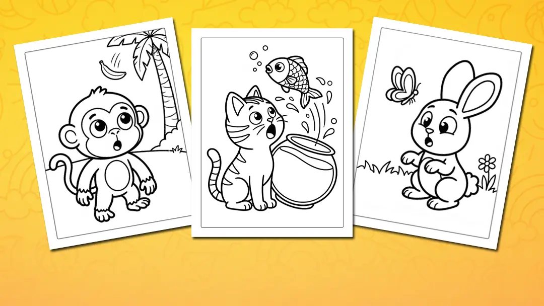 Surprised coloring pages for kids — free printables about times when you're shocked