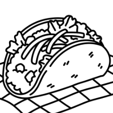 Taco Coloring Page