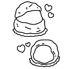 Tasty Cream Puffs Coloring Page