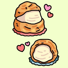Tasty Cream Puffs Coloring Page