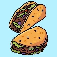 Tasty Tacos Coloring Page