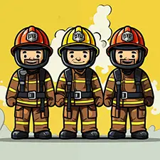 Three Fireman Printable