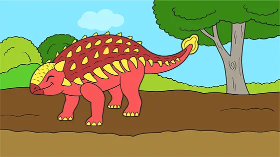 Top Ankylosaurus Dinosaur Coloring Sheets Free PDF Download Color Example